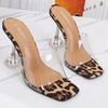 Women"s Clear Heeled Sandals Open Toe High Heels Comfortable Dress Sandals for Lady Bridal Wedding