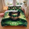 3pcs Green Lantern Ring Cover Set,Soft Comfortable Duvet Cover,Guest Room (1*Duvet Cover + 2*Pillowcases, Without Core) yy251024044
