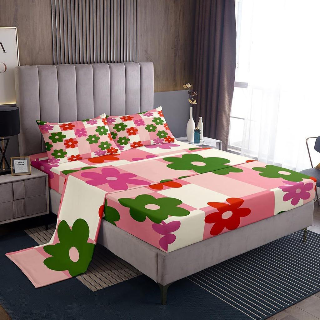 Bohemian Pattern Bed Hat Four-Piece Bedding Set Bedroom Dormitory Bedding Decoration