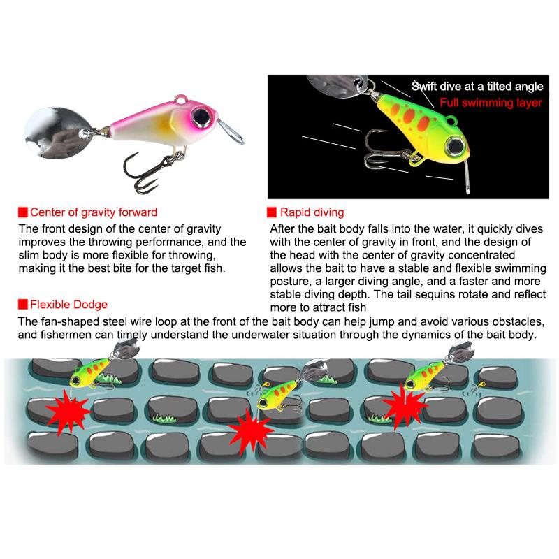 Vib маленькая небесная звезда вращающаяся с блестками 3,3 см 15 г японский стиль приманка для дорожного бегуна микрообъект маленькая фасоль Дин вращающаяся вибрация