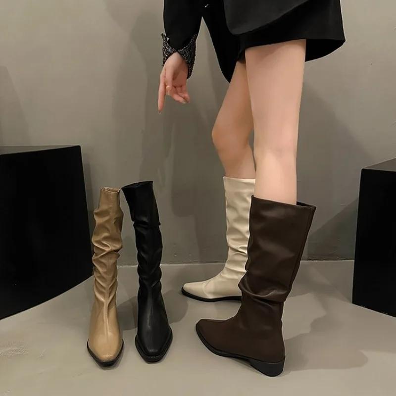 Белые длинные сапоги для женщин, высокие сапоги до бедра, модные высокие сапоги до бедра, длинные рыцарские сапоги, женские сапоги на толстой подошве для девочек, повседневная обувь