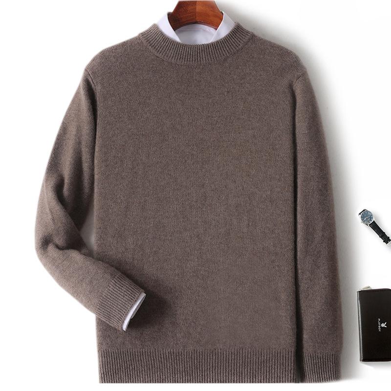 Новый кашемировый свитер утолщенный пуловер с полувысоким воротником с кашемировым свитером мужской внутри