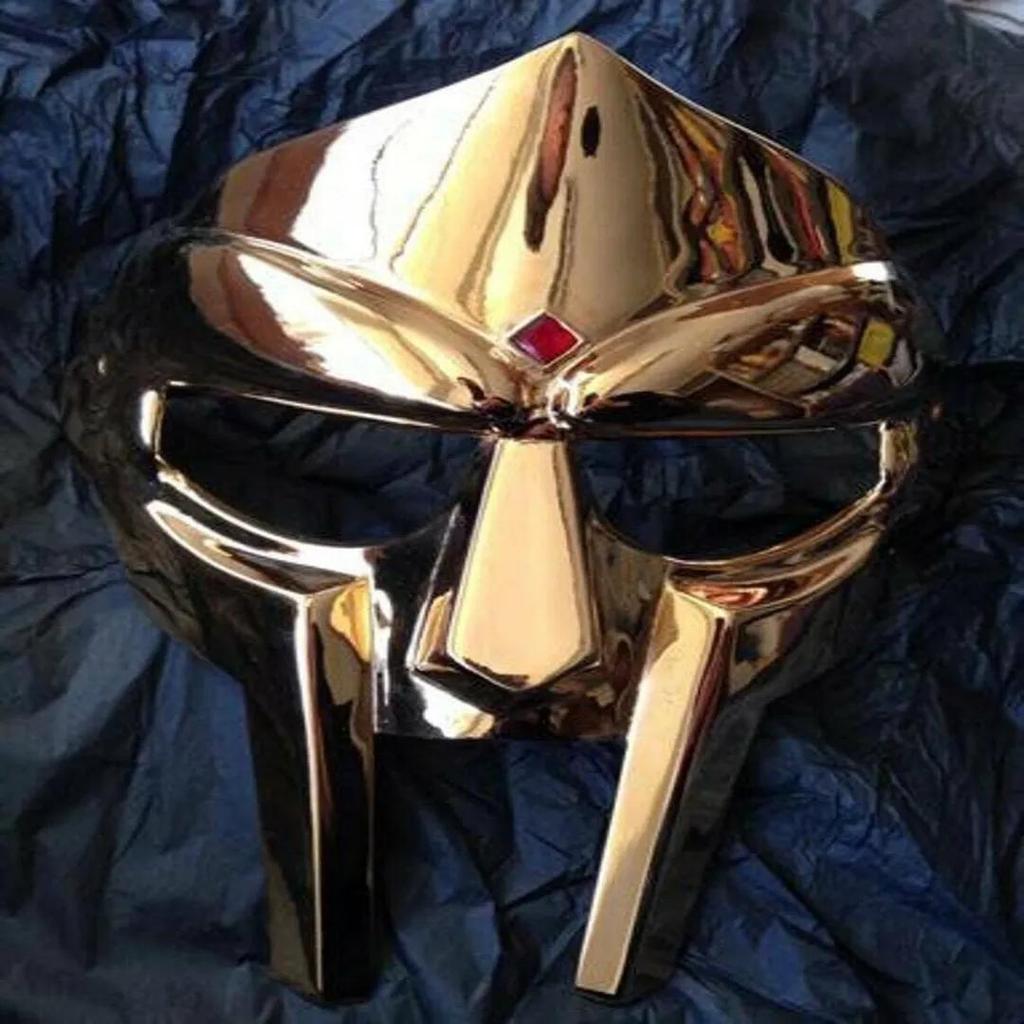 Рождество 18G Сталь Латунь Лицевой Доспех Средневековый MF Doom Маска Гладиатор Безумный Злодей