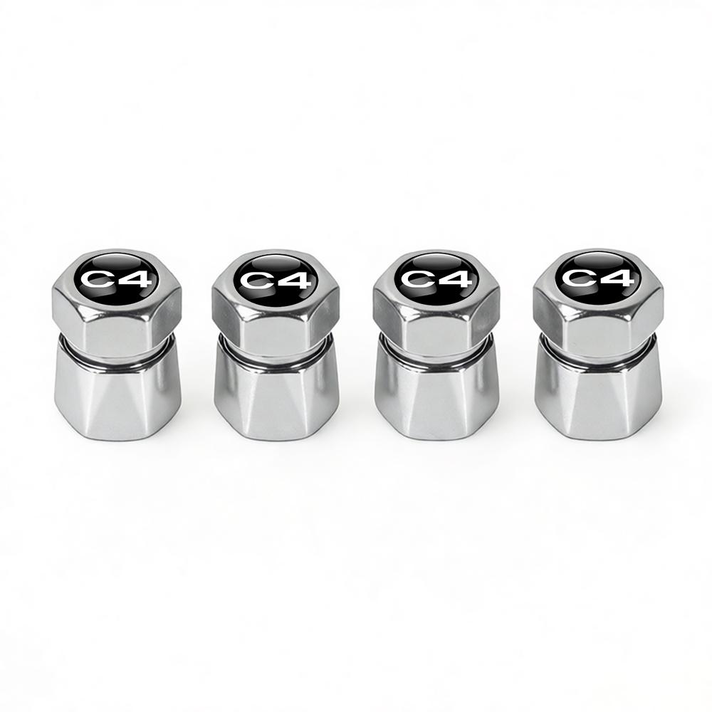 4Pcs Aluminum Car Tire Valve Caps Diamond Tyre Valve Airtight Cover Waterproof Dust For Citroen C1 C3 C4 Picasso C4L Motorcycles WH0