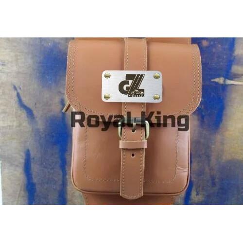 BROWN "TANK STRAP BAG" FIT FOR ROYAL ENFIELD Old Classic 350/500