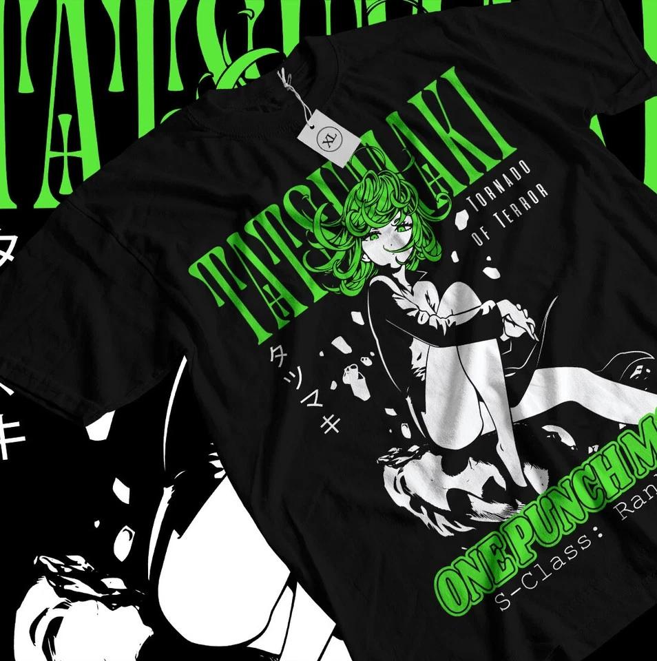 Tatsumaki Tshirt One Punch Unisex Anime Unisexga Villain Kawaii Funny Shirt Black