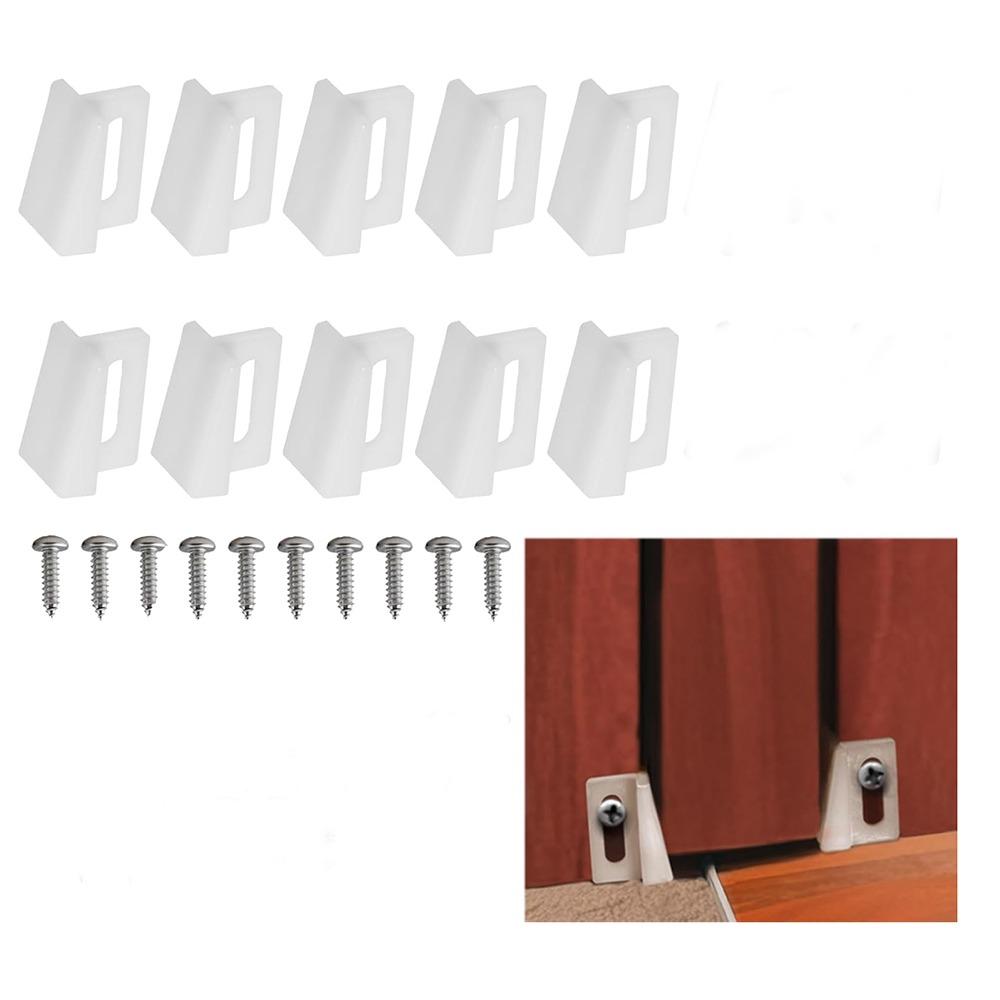 10pack Universal Pocket Door Bottom Guides Adjustable DIY Sliding Door Guide Durable Jamb Mounted Guide Pocket Doors