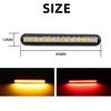 2Pcs Motorcycle LED License Plate Strip Flowing Turn Signal Tail Brake Light 12V