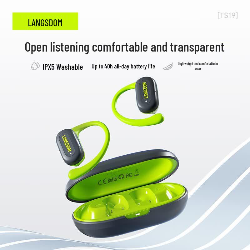 Спортивная Bluetooth-гарнитура Lanston TS19 с открытыми ушными раковинами и костной проводимостью