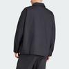 Adidas Оригинальная рубашка Essential Premium Essentials Overshirt, однотонная, с большим карманом, однобортная, с длинным рукавом, мужская куртка, черная IS1805