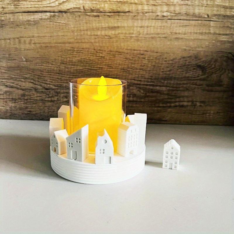 3D Nordic Style Small House Silicone Mold 12-луночные формы для свечей в виде домика Мини-домики Гипсовые бетонные цементные формы Формы для ароматического мыла
