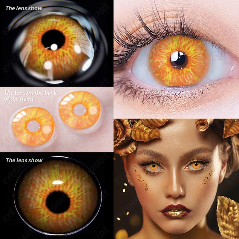 1Pair Anime Color Contact Lenses for Eyes Yearly Red Lenses Black White Lenses Halloween Eye Lens Cosplay Eye Contacts
