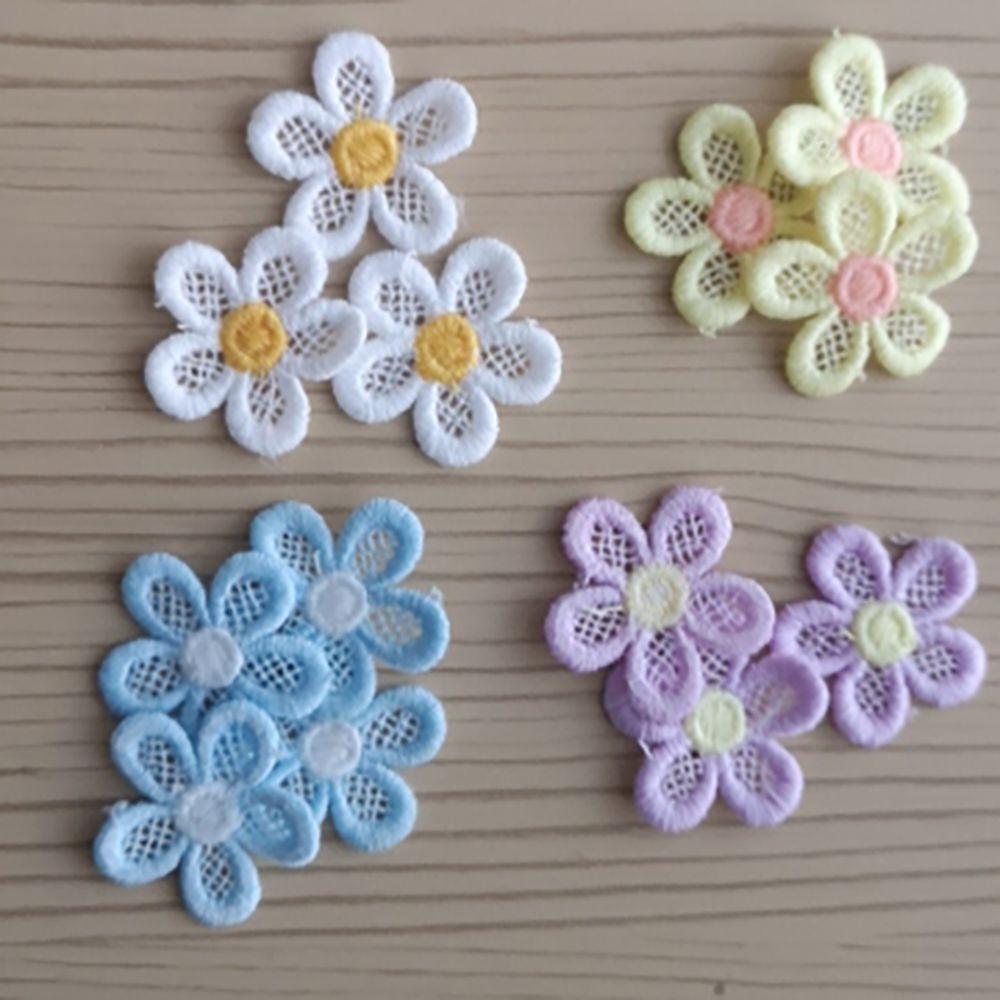 Supplies Five Petaled Floret Flower Patches Headwear Accessories DIY Crafts Knitting Material