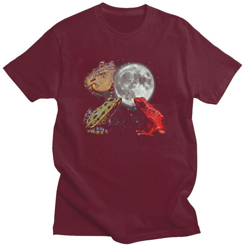 Classic Frog Moon T Shirts Unisex Short Sleeve Tshirts Summer Streetwear Casual Graphic Tee Tops Pure Cotton Slim Fit Clothes