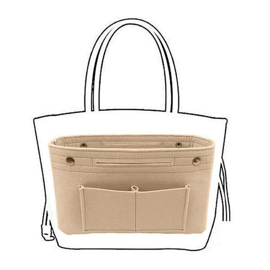 Женская сумка-вкладыш с несколькими карманами Портативная большая сумка большой емкости Сумка-органайзер для макияжа Вставной карман для продуктовой сумки Дорога на плечо