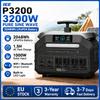 Портативная электростанция IEE P3200 3200 Вт 2048 Втч LiFePO4 6400 Вт пиковая мощность Быстрая зарядка 1,5 часа Солнечный вход 1000 Вт Управление через WiFi Bluetooth APP