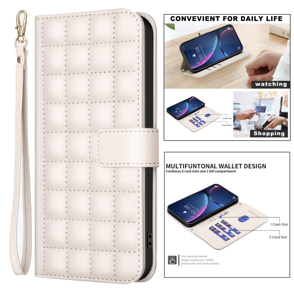 Luxury Checkered Wallet Card Flip Leather Case For Huawei Honor X6B X9B X8B X7B Protective Book Cover For Honor X7A X6A