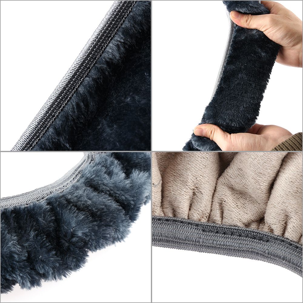1Pc DIY Car Accessory Warm Furry Super Thick Steering Wheel Cover Protector Soft Plush