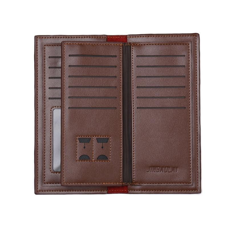 Мужской модный длинный кожаный кошелек, деловые кошельки, держатель для карт, портмоне