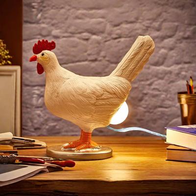 Куриное яйцо лампа Смешная куриная попа ночник с яйцом смола LED полусферическая лампа для Пасхи Рождества Домашний декор для спальни