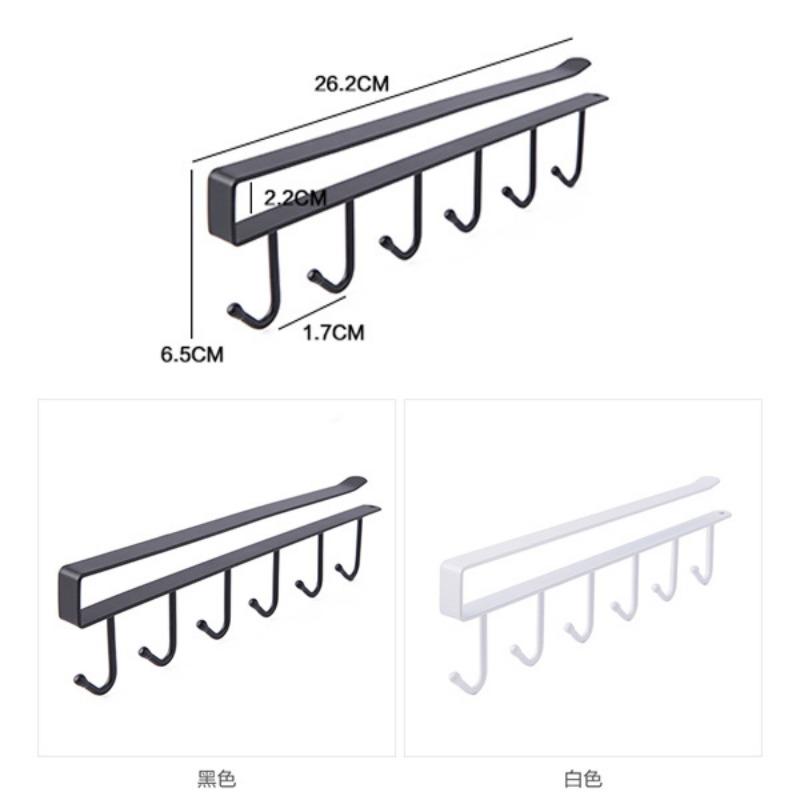 Стеллаж для хранения кухонных металлических изделий, ряд крючков, вешалка для одежды, кухонный бесшовный крючок без гвоздей