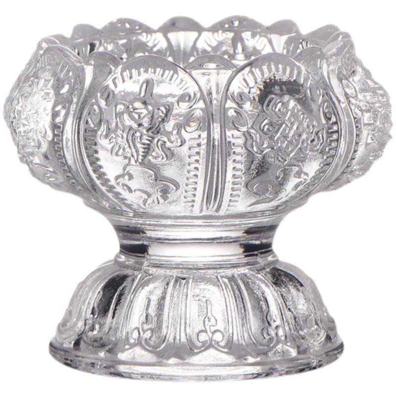 Подставка для лампадки из стекла лотоса: Жаростойкая свеча/масляная лампа для 24-часового использования