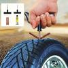 Flat Tire Repair Kit with Pack Tire Plugs Stainless Steel Bits with Durable Handles - Portable & Heavy Duty Puncture Kit Automotive