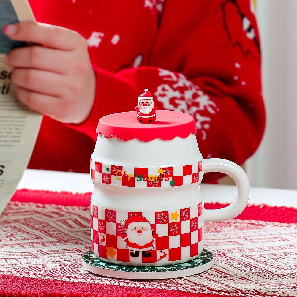 Creative Christmas Ceramic Cup Santa Claus Cartoon Cup High Precision Mug Gift Water Cup