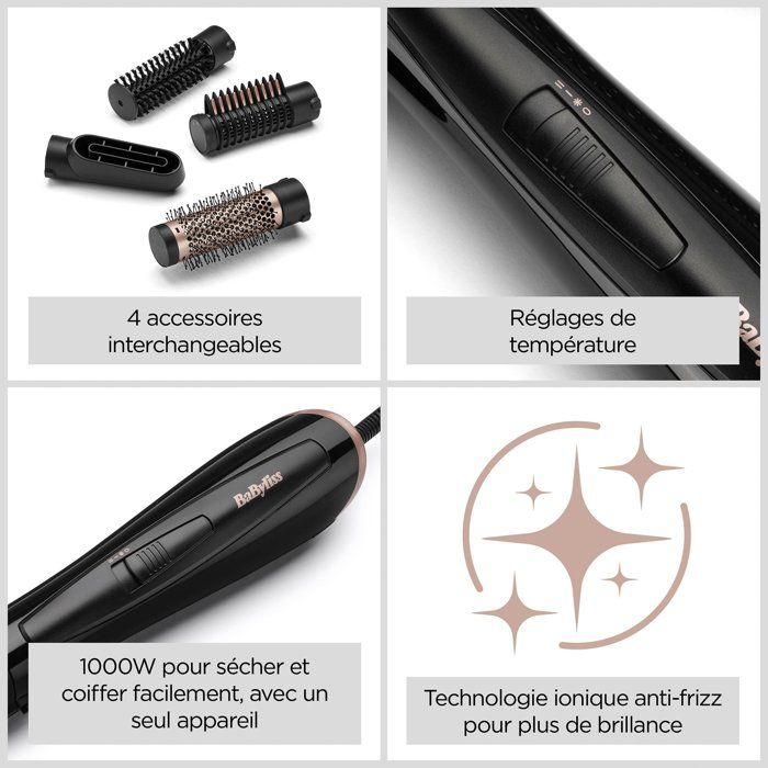 Щетка для обдува — BaByliss — AS126E Perfect Finish 4-в-1 — 1000 Вт