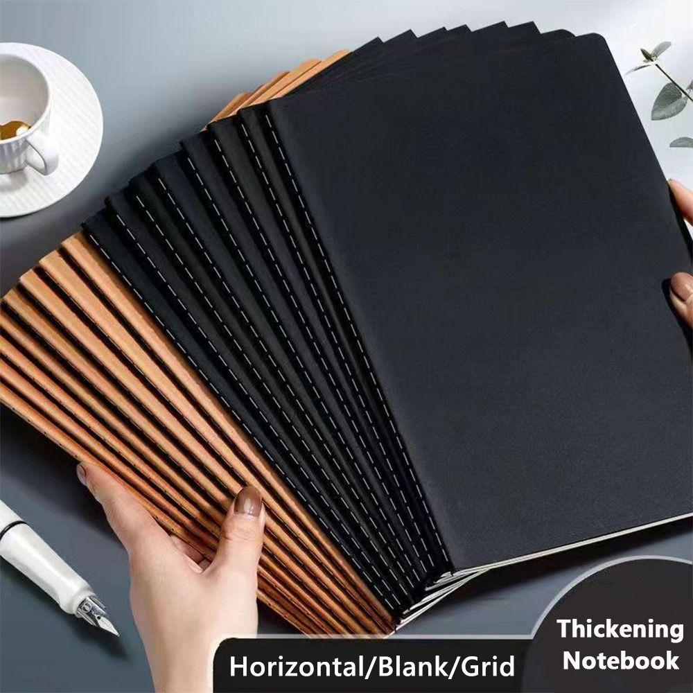 Крафтовая обложка Блокнот в клетку/линейку/пустой блокнот Портативный планер Блокнот Школа