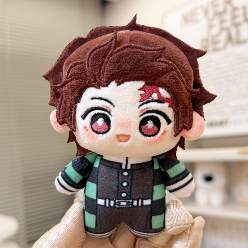 Demon Slayer Plush Keychain 10cm Tomioka Giyuu Kamado Tanjiro Cotton Doll Cute Anime Character Stuffed Toy Gift For Fans Demon Slayer Kimetsu No Yaiba