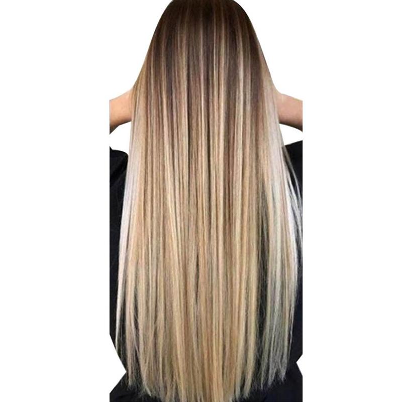 Женский длинный прямой парик 72 см с сеткой для волос, блонд, синтетические парики, головной убор для повседневной носки