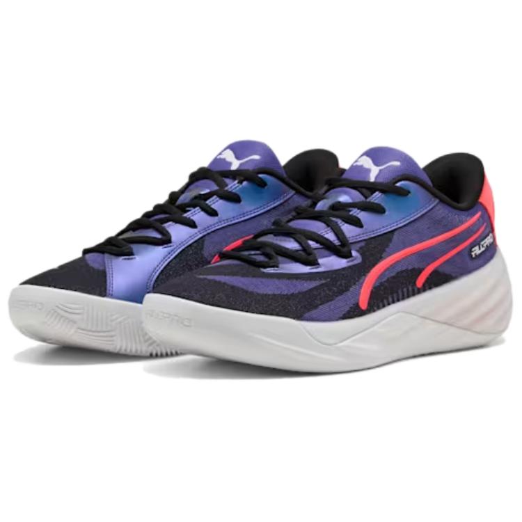 Puma Мужские низкие баскетбольные кроссовки All Pro Nitro, противоскользящие, износостойкие, фиолетовые 311258-01
