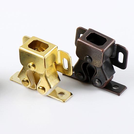 1 Set Cupboard Closet Latch Built-in Spring Widely Used Iron Practical Kitchen Cabinet Door Latch Cupboard Lock Home Supplies