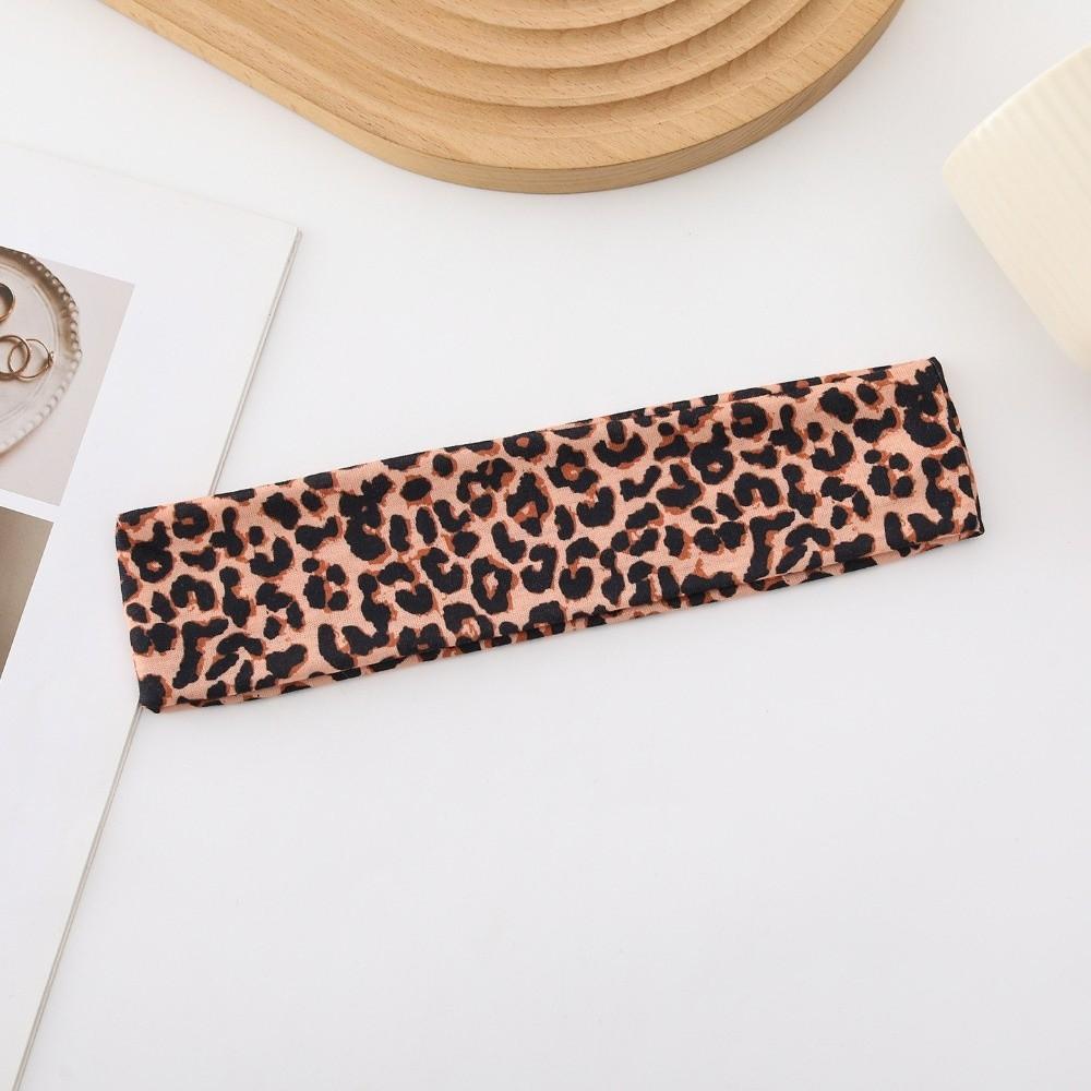 High Elasticity Leopard Print Headband Sweat Absorbing Wide Brim Headband New Yoga Headband Sports