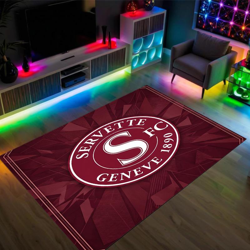 Servette FC Design Crystal Velvet Carpet Cozy Non?Slip Printed Rug For Bedroom Living Room Entrance