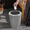 1pc Luxury Trash Can Plastic Garbage Storage with Lid Cover Bathroom Decor Living Room Home Decoration Hotel Wastepaper Basket