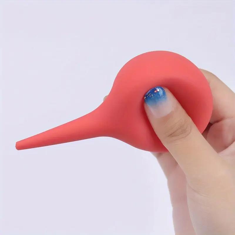 Мягкая груша для удаления ушной серы: 1 шт. Многоразовый резиновый шприц для безопасной очистки, Без батареек, Набор для дома и путешествий с раствором