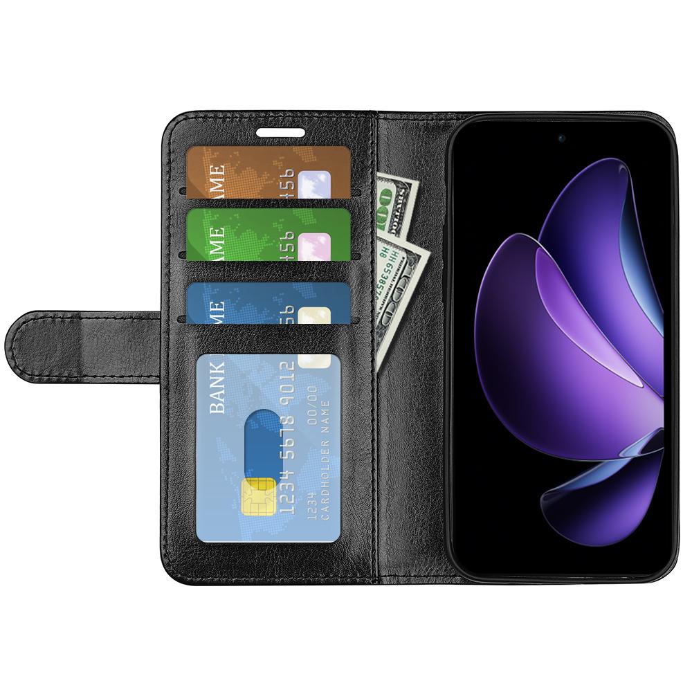 For Oppo Reno13 F 5G Wallet Case Crazy Horse Texture Stand Leather Phone Cover