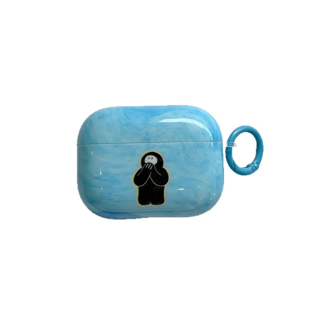 Blue bottom faceless male AirPods 1 protective case apple 1/1 generation AirPods pro1 earphone case cute