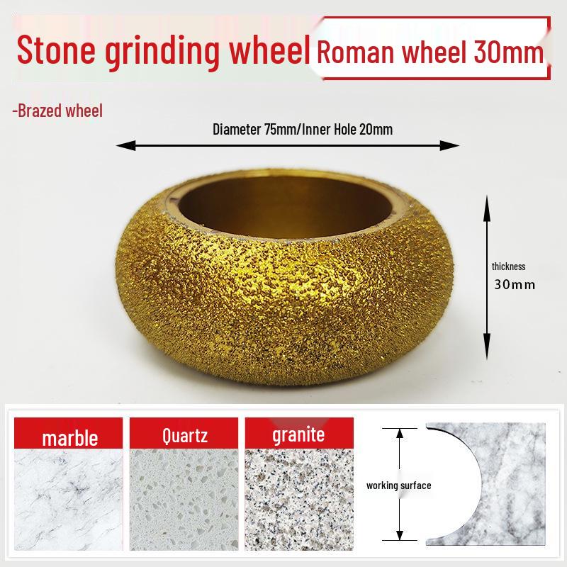 Diamond Marble Roman Column Edge Anti-slip Grooving Grinding Wheel for Stone and Pebble Flower Pots