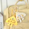 Cute Cheese Keychain Cartoon Plush Doll Toy Keychain Student Bag Pendant Hanging Decorative Gift
