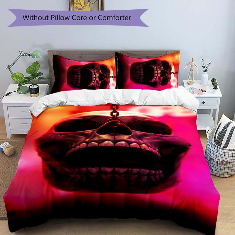 3pcs Final Destination Bloodlines pattern bedding set duvet cover set includes duvet cover &pillowcases, perfect all season bedroom decoration & gift