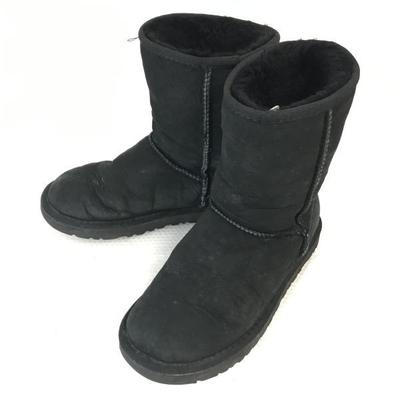 UGG 5825 Теплые мутоновые сапоги US7/24.0 Черные Короткие(ИСПОЛЬЗОВАЛ)