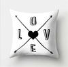 Alphabet Arrow Black and White Decorative Pillowcase Car Ornaments Office Living Room Sofa Home Pillowcase