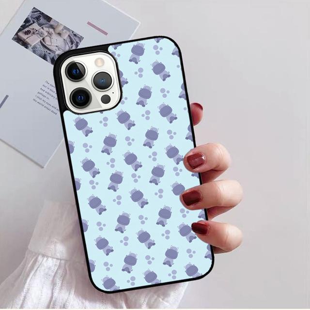 Чехол на заднюю панель телефона с рисунком из мультяшных бегемотов для iPhone 17 Air 16 15 14 13 11 12 Pro Max Plus Shell Coque