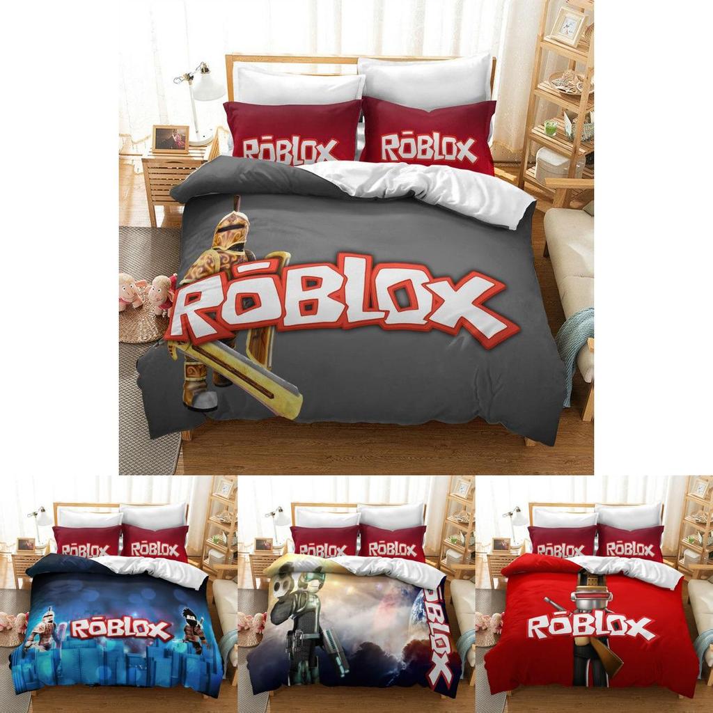 Стильный постельный комплект Roblox с 3D игровым принтом для размеров Кинг, Квин, Твин и Фулл