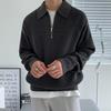 Men's Autumn/Winter Japanese-Style Half-Zip Lapel Sweater - High-End, Loose, Casual.
