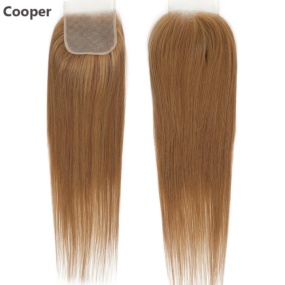 Magicae 4X4 Lace Closure Straight 22Inches Blond 27/613 Highlight Synthetic Heat Resistant Pre-Plucked Transparent Lace Hair