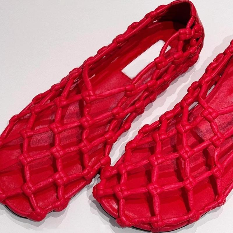 Модные дизайнерские сандалии-лоферы на плоской подошве класса люкс для женщин, модные плетеные полые лоферы, летняя комфортная пляжная повседневная обувь Zapatos De Mujer